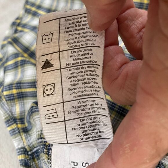 Carhartt Mens Shirt Size XL Plaid Short Sleeve Work Shirt Button Up Cotton Blue - Picture 6 of 10